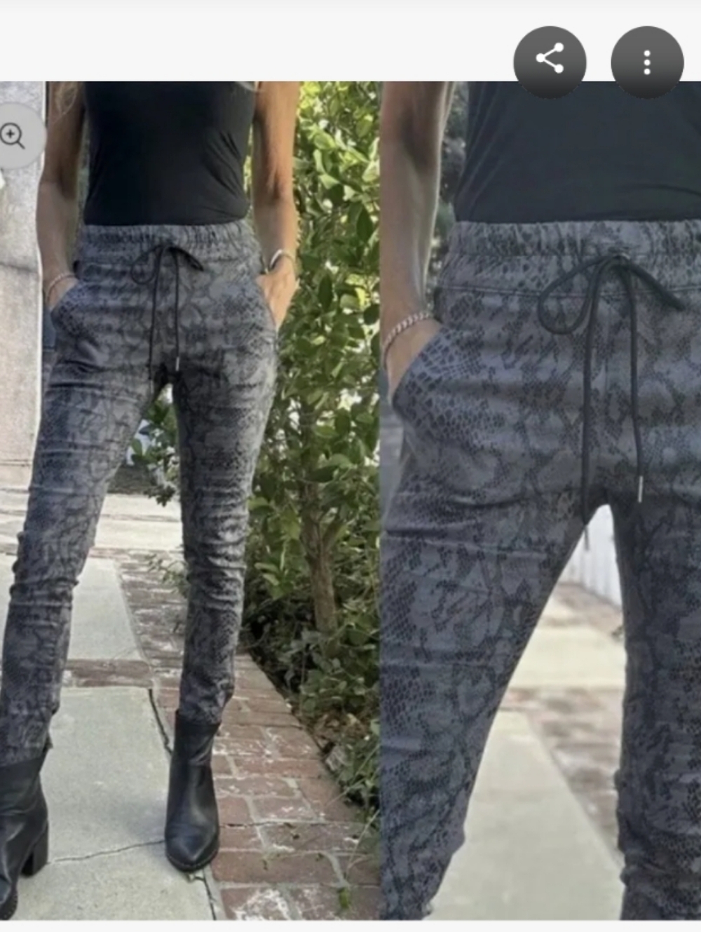 Bevy Flog Shely Python Snake Pants Animal Print